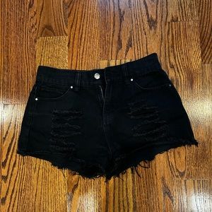 Pretty little thing black shorts size 4